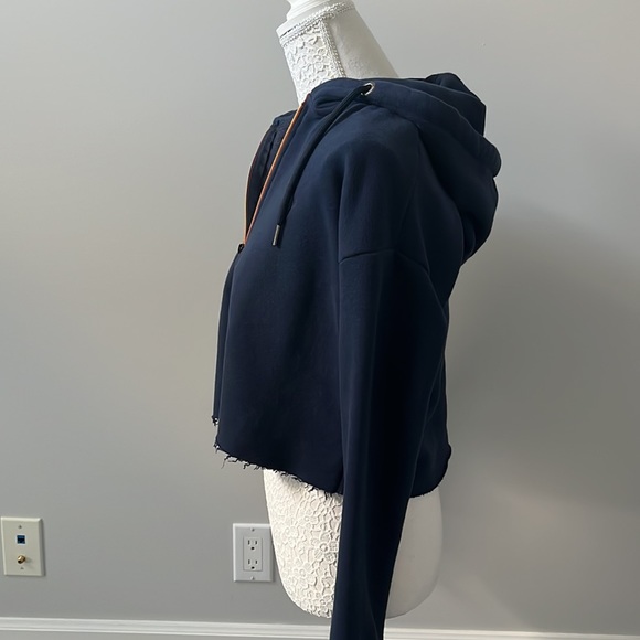 5/30 💥 Scott Elis cropped quarter zip navy blue hoodie (small) - Picture 2 of 3